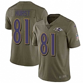 Youth Nike Ravens 81 Hayden Hurst Olive Salute to Service Limited Jersey Dyin,baseball caps,new era cap wholesale,wholesale hats